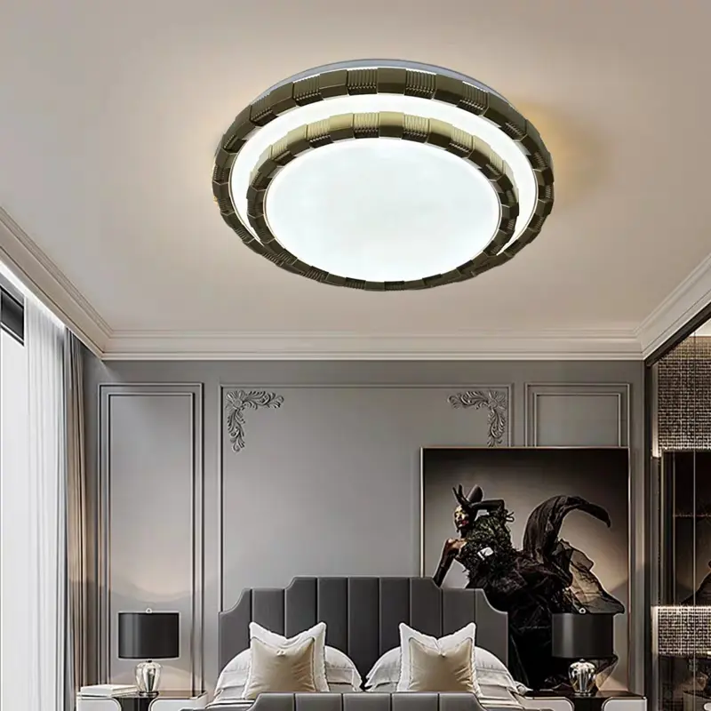 Double Layers Luxury Gold Led Ceiling Light YW-CLC007 For Living Room