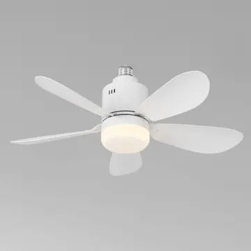 Modern Five Blades Wide-angle Air Supply  LED Ceiling Fan Light YW-MEL-E27F03-D