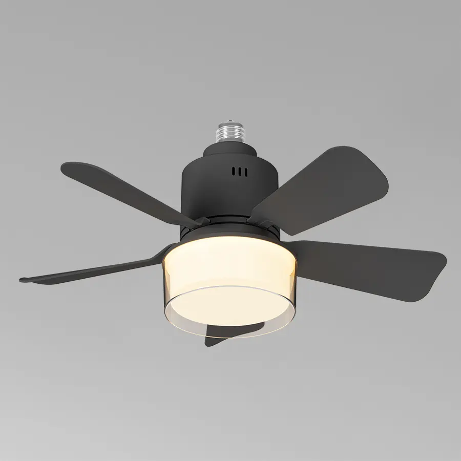Wooden Mini Ceiling Fan Light YW-RW-E27F06-1