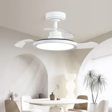 Ultra Thin Pure Copper Motor LED Ceiling Fan Light YW-MEL9000A-28HF Dinning Room Use